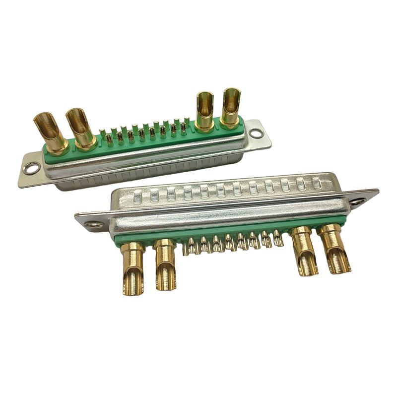 Conector D-Sub 21W4 de alta corrente combinado