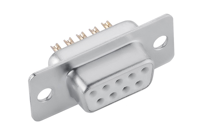 Conector DE9 padrão D-Sub de 9 pinos